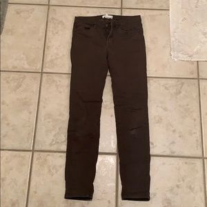 Brown skinny pants